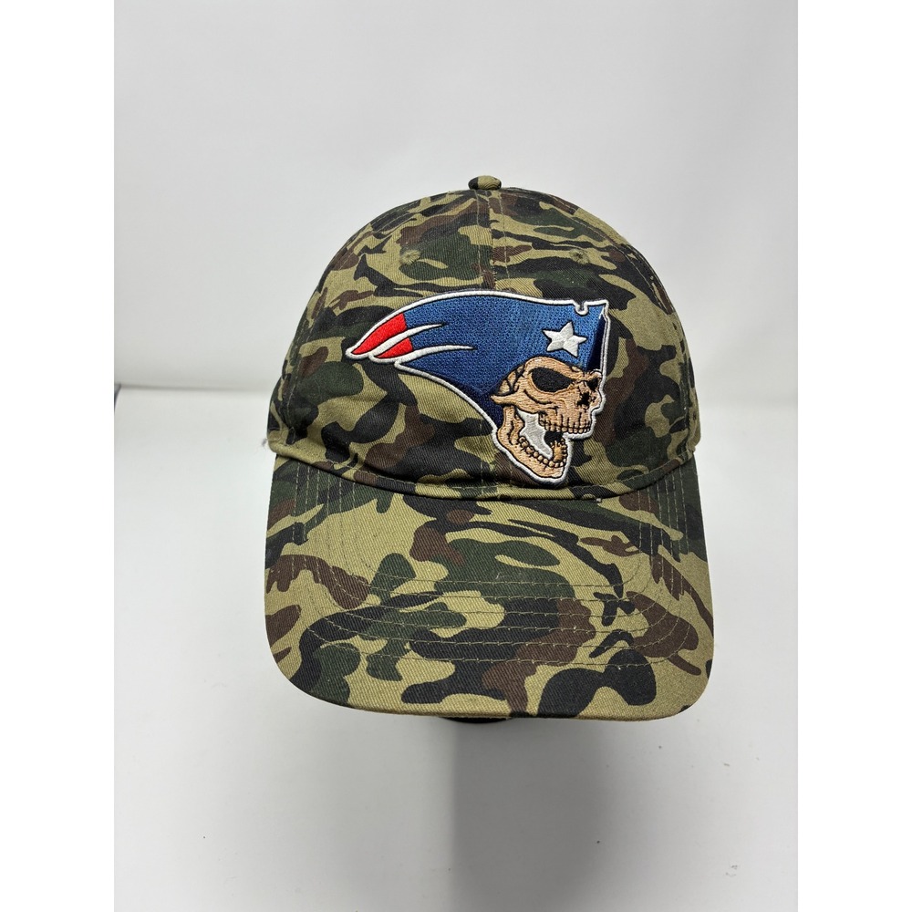 Big Accessories Camo New England Patriots Skull‎ Baseball Hat Camo Strapback